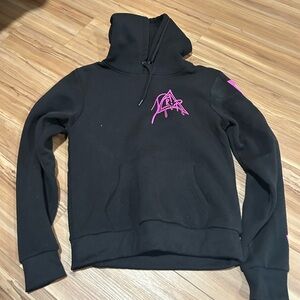 Graphic Hoodie Size Small Black and Pink